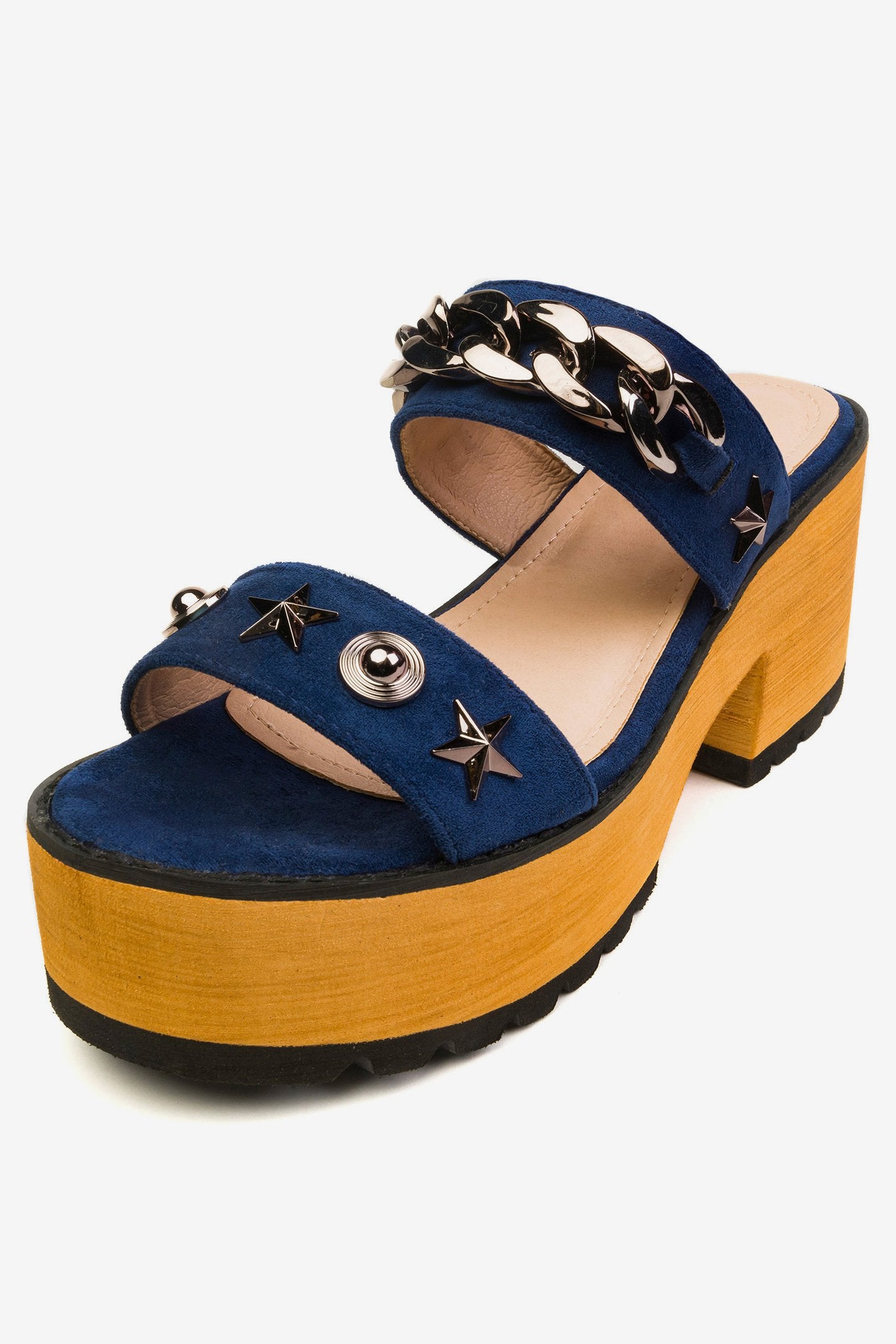 Sandalia Mujer Azul Naty Azul Chancleta
